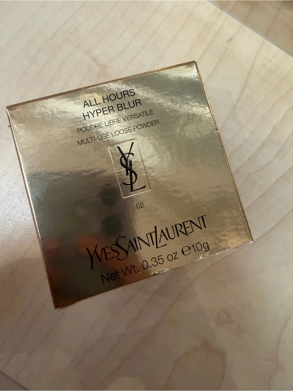 YSL All Hours Hyper Blur Multi-Use Loose Powder Shade 02 0.35oz New In Box
